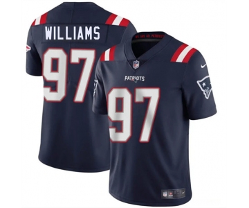 Men's New England Patriots #97 Milton Williams Navy 2025 Vapor Limited Football Stitched Jersey