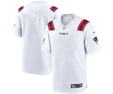 Men's New England Patriots White Blank Limited Stitched NFL Jersey