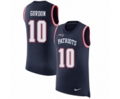 Men's Nike New England Patriots #10 Josh Gordon Navy Blue Rush Player Name & Number Tank Top NFL Jersey Men's Nike New England Patriots #10 Josh Gordon Navy Blue Rush Player Name & Number Tank Top NFL Jersey