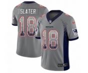 Men's Nike New England Patriots #18 Matthew Slater Limited Gray Rush Drift Fashion NFL Jersey