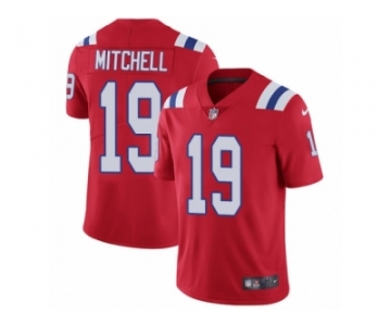 Men's Nike New England Patriots #19 Malcolm Mitchell Vapor Untouchable Limited Red Alternate NFL Jersey