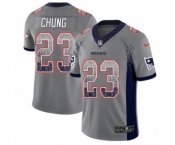 Men's Nike New England Patriots #23 Patrick Chung Limited Gray Rush Drift Fashion NFL Jersey