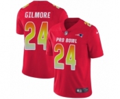 Men's Nike New England Patriots #24 Stephon Gilmore Limited Red AFC 2019 Pro Bowl NFL Jersey