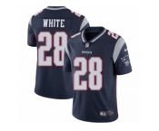 Men's Nike New England Patriots #28 James White Vapor Untouchable Limited Navy Blue Team Color NFL Jersey