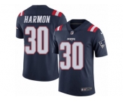 Men's Nike New England Patriots #30 Duron Harmon Limited Navy Blue Rush NFL Jersey