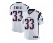 Men's Nike New England Patriots #33 Kevin Faulk Vapor Untouchable Limited White NFL Jersey