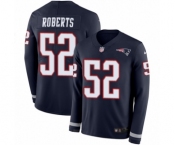 Men's Nike New England Patriots #52 Elandon Roberts Limited Navy Blue Therma Long Sleeve NFL Jersey