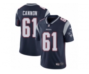 Men's Nike New England Patriots #61 Marcus Cannon Vapor Untouchable Limited Navy Blue Team Color NFL Jersey