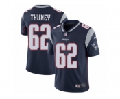 Men's Nike New England Patriots #62 Joe Thuney Vapor Untouchable Limited Navy Blue Team Color NFL Jersey