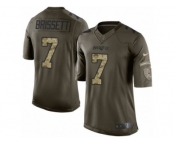 Men's Nike New England Patriots #7 Jacoby Brissett Limited Green Salute to Service NFL Jersey