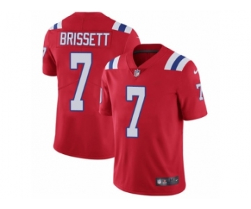 Men's Nike New England Patriots #7 Jacoby Brissett Vapor Untouchable Limited Red Alternate NFL Jersey