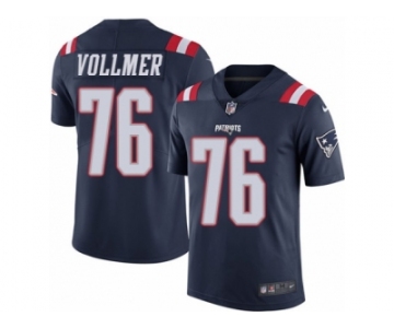 Men's Nike New England Patriots #76 Sebastian Vollmer Limited Navy Blue Rush NFL Jersey