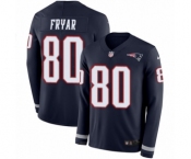 Men's Nike New England Patriots #80 Irving Fryar Limited Navy Blue Therma Long Sleeve NFL Jersey Men's Nike New England Patriots #80 Irving Fryar Limited Navy Blue Therma Long Sleeve NFL Jersey