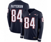 Men's Nike New England Patriots #84 Cordarrelle Patterson Limited Navy Blue Therma Long Sleeve NFL Jersey Men's Nike New England Patriots #84 Cordarrelle Patterson Limited Navy Blue Therma Long Sleeve NFL Jersey