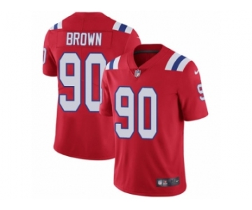 Men's Nike New England Patriots #90 Malcom Brown Vapor Untouchable Limited Red Alternate NFL Jersey