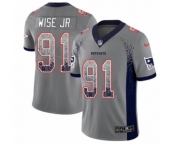 Men's Nike New England Patriots #91 Deatrich Wise Jr Limited Gray Rush Drift Fashion NFL Jersey Men's Nike New England Patriots #91 Deatrich Wise Jr Limited Gray Rush Drift Fashion NFL Jersey