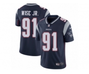 Men's Nike New England Patriots #91 Deatrich Wise Jr Vapor Untouchable Limited Navy Blue Team Color NFL Jersey