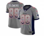 Men's Nike New England Patriots #98 Trey Flowers Limited Gray Rush Drift Fashion NFL Jersey Men's Nike New England Patriots #98 Trey Flowers Limited Gray Rush Drift Fashion NFL Jersey