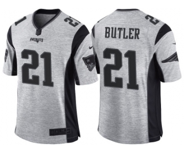 Nike New England Patriots #21 Malcolm Butler 2016 Gridiron Gray II Men's NFL Limited Jersey