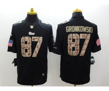 nike nfl jerseys new england patriots #87 gronkowski black[salute to service limited]