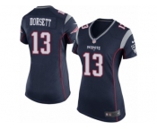 Women Nike New England Patriots #13 Phillip Dorsett Game Navy Blue Team Color NFL Jersey