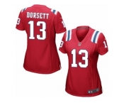 Women Nike New England Patriots #13 Phillip Dorsett Game Red Alternate NFL Jersey