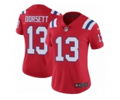 Women Nike New England Patriots #13 Phillip Dorsett Red Alternate Vapor Untouchable Limited Player NFL Jersey