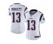 Women Nike New England Patriots #13 Phillip Dorsett White Vapor Untouchable Limited Player NFL Jersey