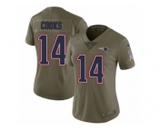 Women Nike New England Patriots #14 Brandin Cooks Limited Olive 2017 Salute to Service NFL Jersey