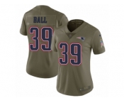 Women Nike New England Patriots #39 Montee Ball Limited Olive 2017 Salute to Service NFL Jersey