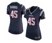 Women Nike New England Patriots #45 David Harris Game Navy Blue Team Color NFL Jersey