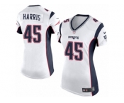 Women Nike New England Patriots #45 David Harris Game White NFL Jersey
