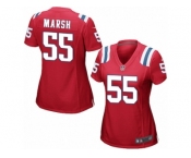 Women Nike New England Patriots #55 Cassius Marsh Game Red Alternate NFL Jersey