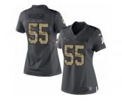 Women Nike New England Patriots #55 Cassius Marsh Limited Black 2016 Salute to Service NFL Jersey