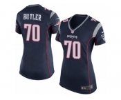 Women Nike New England Patriots #70 Adam Butler Game Navy Blue Team Color NFL Jersey