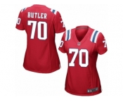 Women Nike New England Patriots #70 Adam Butler Game Red Alternate NFL Jersey
