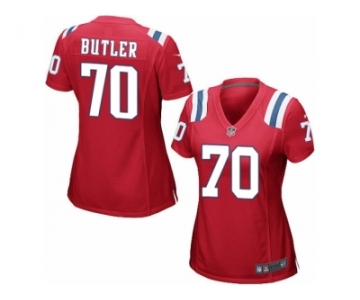 Women Nike New England Patriots #70 Adam Butler Game Red Alternate NFL Jersey