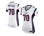 Women Nike New England Patriots #70 Adam Butler Game White NFL Jersey