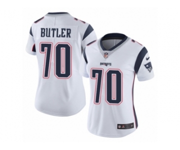 Women Nike New England Patriots #70 Adam Butler White Vapor Untouchable Limited Player NFL Jersey