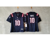 Women's New England Patriots #10 Drake Maye 2024 F.U.S.E. Navy Vapor Untouchable Limited Stitched Jersey