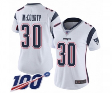 Women's New England Patriots #30 Jason McCourty White Vapor Untouchable Limited Player 100th Season Football Jersey