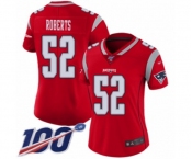 Women's New England Patriots #52 Elandon Roberts Limited Red Inverted Legend 100th Season Football Jersey
