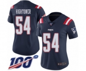 Women's New England Patriots #54 Dont'a Hightower Limited Navy Blue Rush Vapor Untouchable 100th Season Football Jersey