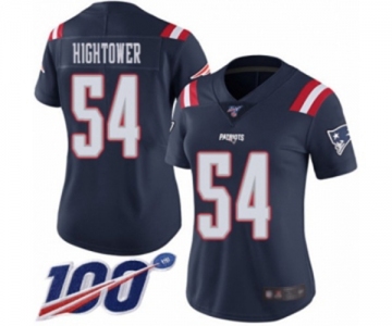 Women's New England Patriots #54 Dont'a Hightower Limited Navy Blue Rush Vapor Untouchable 100th Season Football Jersey