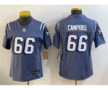 Women's New England Patriots #66 Will Campbell 2025 “Rivalries” Stitched Football Jersey