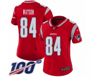 Women's New England Patriots #84 Benjamin Watson Limited Red Inverted Legend 100th Season Football Jersey