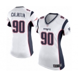 Women's New England Patriots #90 Shilique Calhoun Game White Football Jersey