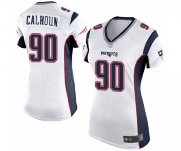 Women's New England Patriots #90 Shilique Calhoun Game White Football Jersey
