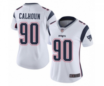 Women's New England Patriots #90 Shilique Calhoun White Vapor Untouchable Limited Player Football Jersey