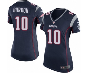 Women's Nike New England Patriots #10 Josh Gordon Game Navy Blue Team Color NFL Jersey